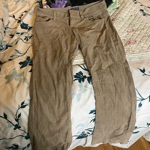Corduroy tan pants, flare, size 6